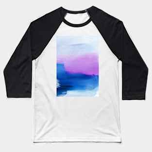 Modern Abstract Painting, Blue And Pink Contemporary Painting Baseball T-Shirt